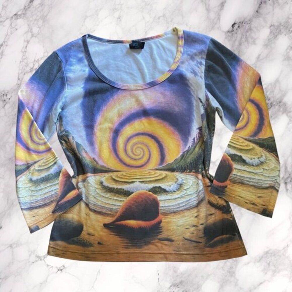 VTG Crystal Tara Snail Logic Psychedelic Top